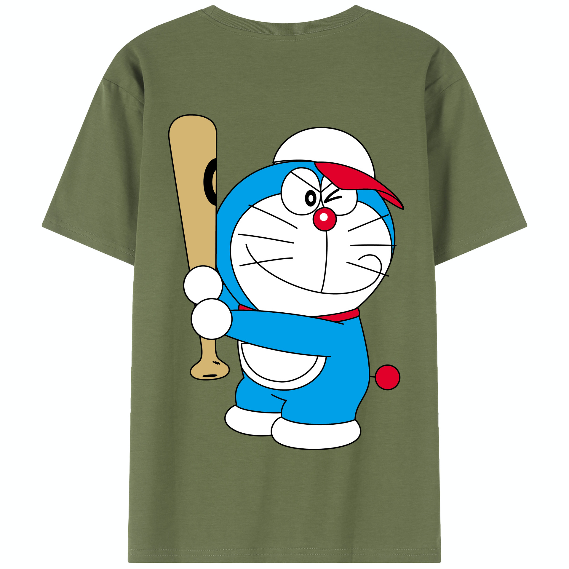 （画像用） ドラえもん Doraemon 綿100％半袖Tシャツ（背面プリント）